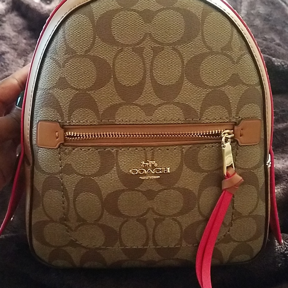Mini Neon Pink Coach Backpack